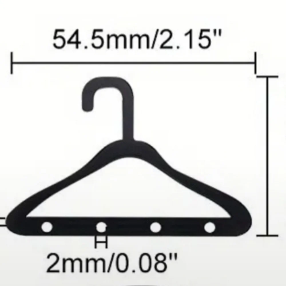 - Acrylic Black And Transparent Hanger Organizer For Jewelry. 8 Hangers